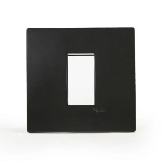 1 M Grid With 1 M Cover Plate - Coke Grey (Schneider Opale)