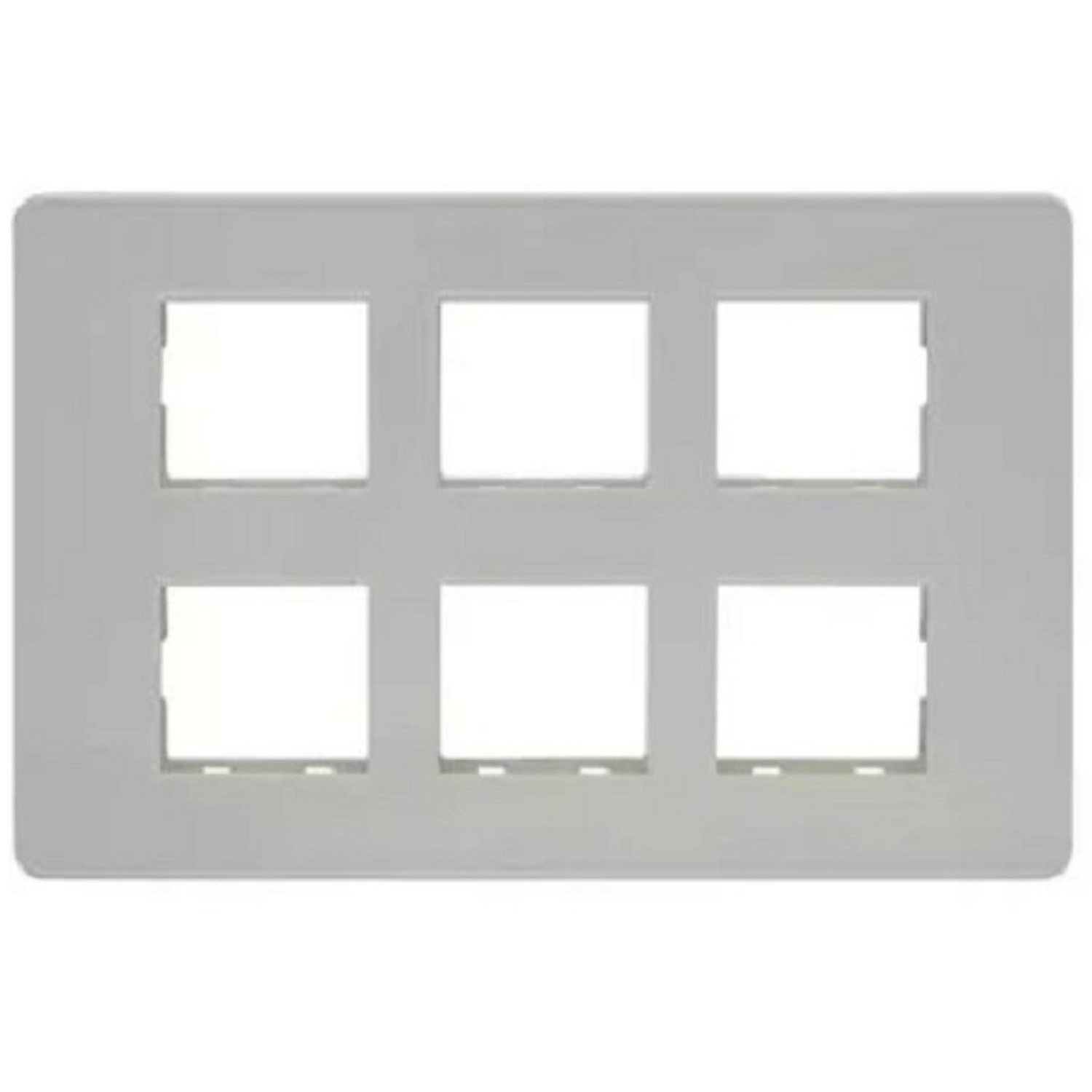  LT Engem  12 Module (Regular) Cover Plate with Base Frame- White