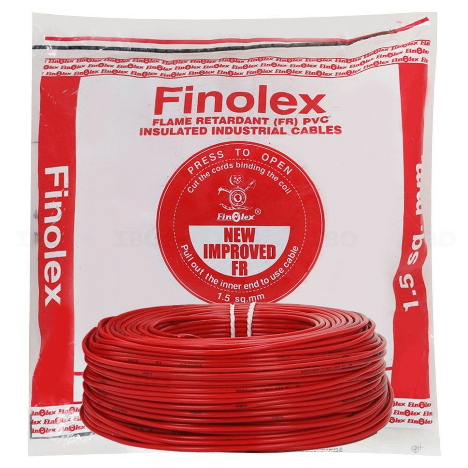 1.5 Sqmm Finolex FR Single Core Copper Wire (180 Mtr) With PVC Insulated for Domestic 38 Industrial 