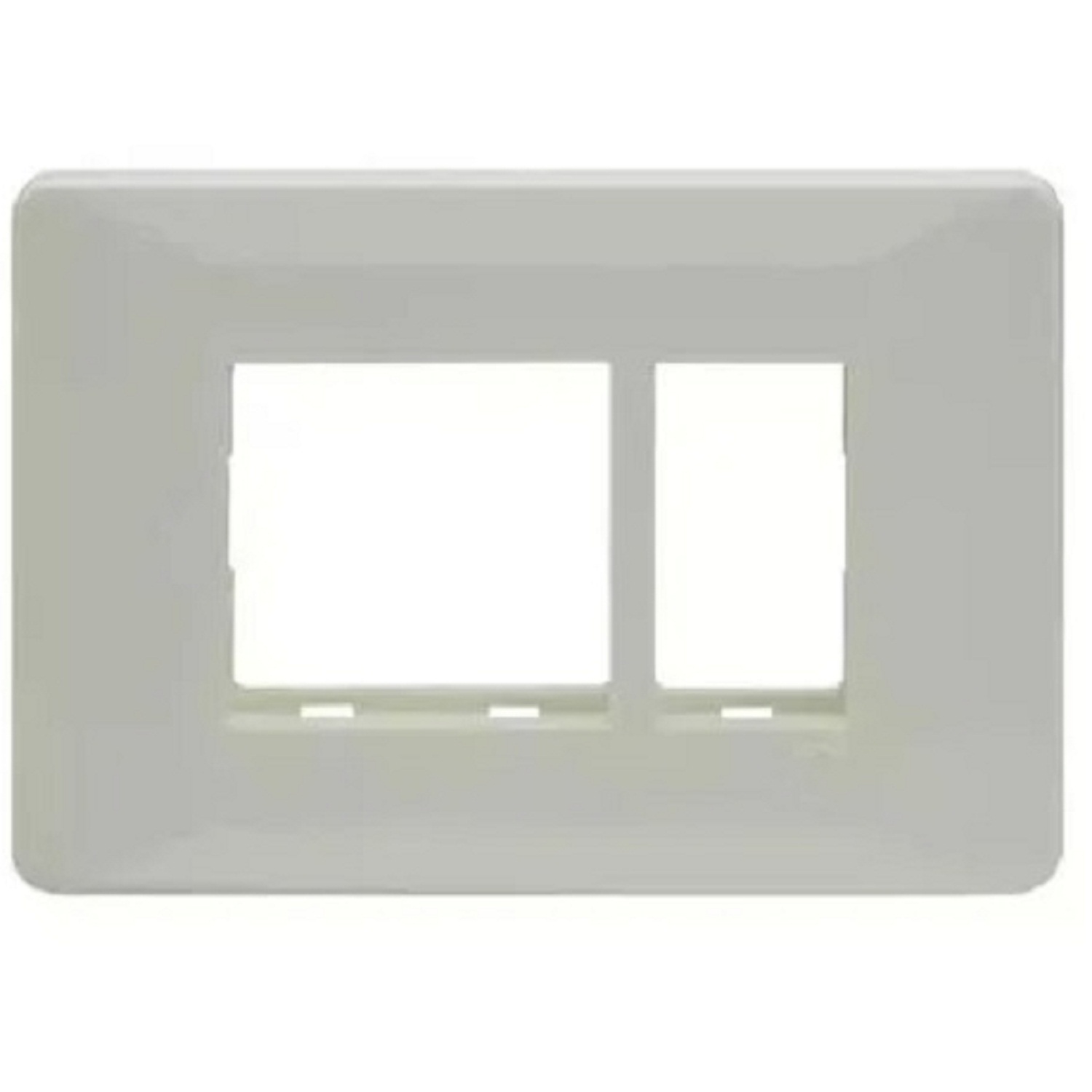 LT Entice 3 Module (Regular) Cover Plate with Base Frame - White