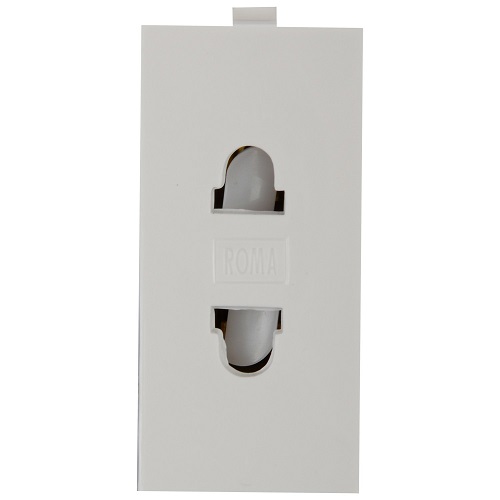 Anchor Roma  6Amp, URO 2 Pin Scoket (1Module) - White