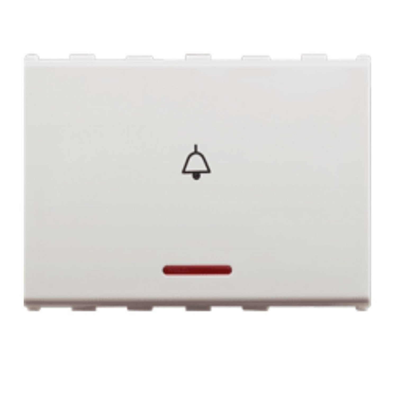 10A, Bell Push Switch with Indicator, 3Module, Anchor Europa - white