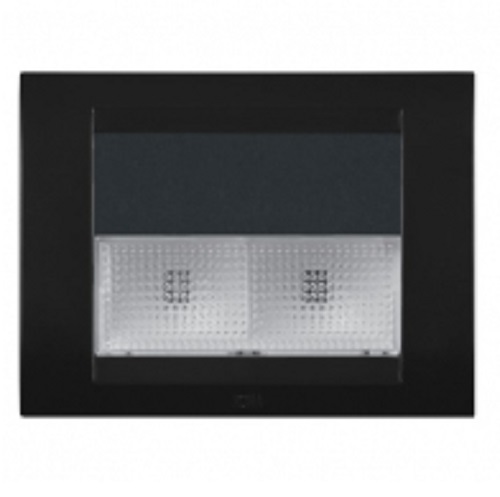Footlight - LED Based, With 3M Plate (Warm White Light), Anchor Penta - Black