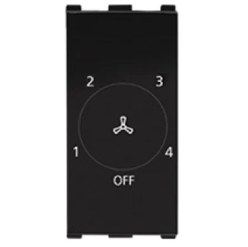 100W, Step Fan Regulator, 1Module, Anchor Europa - Black