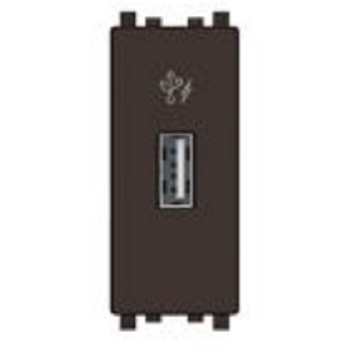 USB Charger, Double Port, 2100mA, 5V, 2 Module , Schneider Opale - Coke Grey
