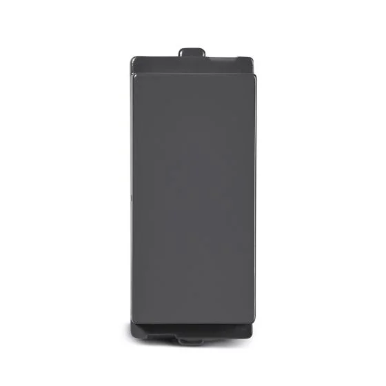 Blank Plate , 1 Module , Schneider Opale - Coke Grey