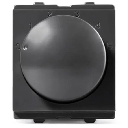 100W , 5 Step Fan regulator, 2 Module , Schneider Opale - Coke Grey