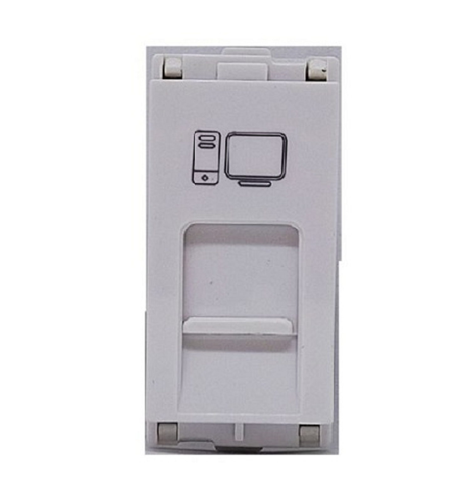 LT Engem Cat 6 Modem Jack With Shutter , 1Module- White