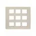 LT Engem  18 Module (Chrome Bezels) Cover Plate with Base Frame - White