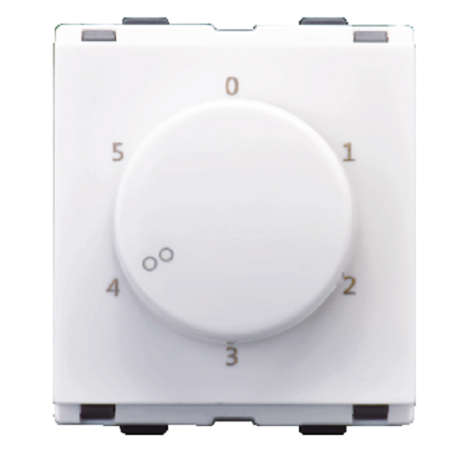 LT Entice Fan regulator 120W , 5 Step Fan regulator, 2 Module - White