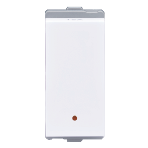 LT Entice 16 Amp, 1 Way Switch with Indicator, 1 Module- White