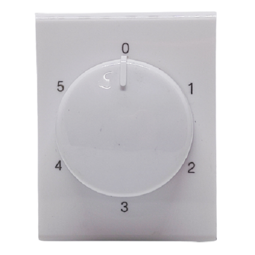 100W , 5 Step Fan regulator, 2Module , L38T ORIS - White
