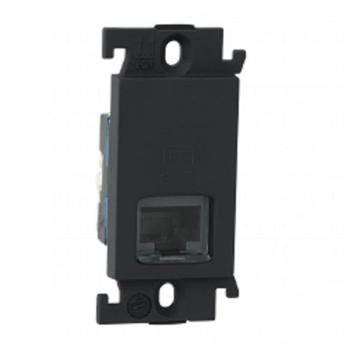 Mylinc RJ45 Socket Cat 6 With Shutter , 1 Module - Black