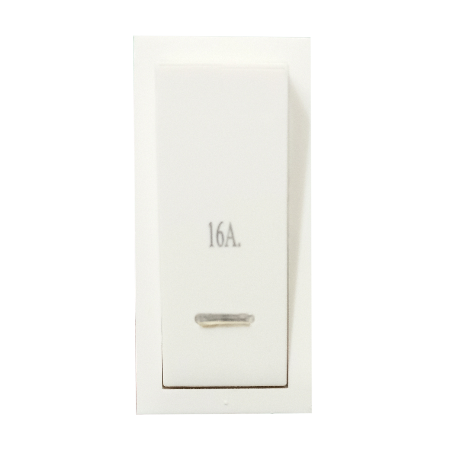 16AX, 1Way Switch with Indicator, 1Module , Vinay Adora - White
