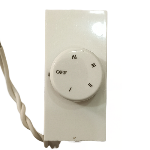 100W ,4 Step Fan regulator , 1Module , Vinay Adora - White