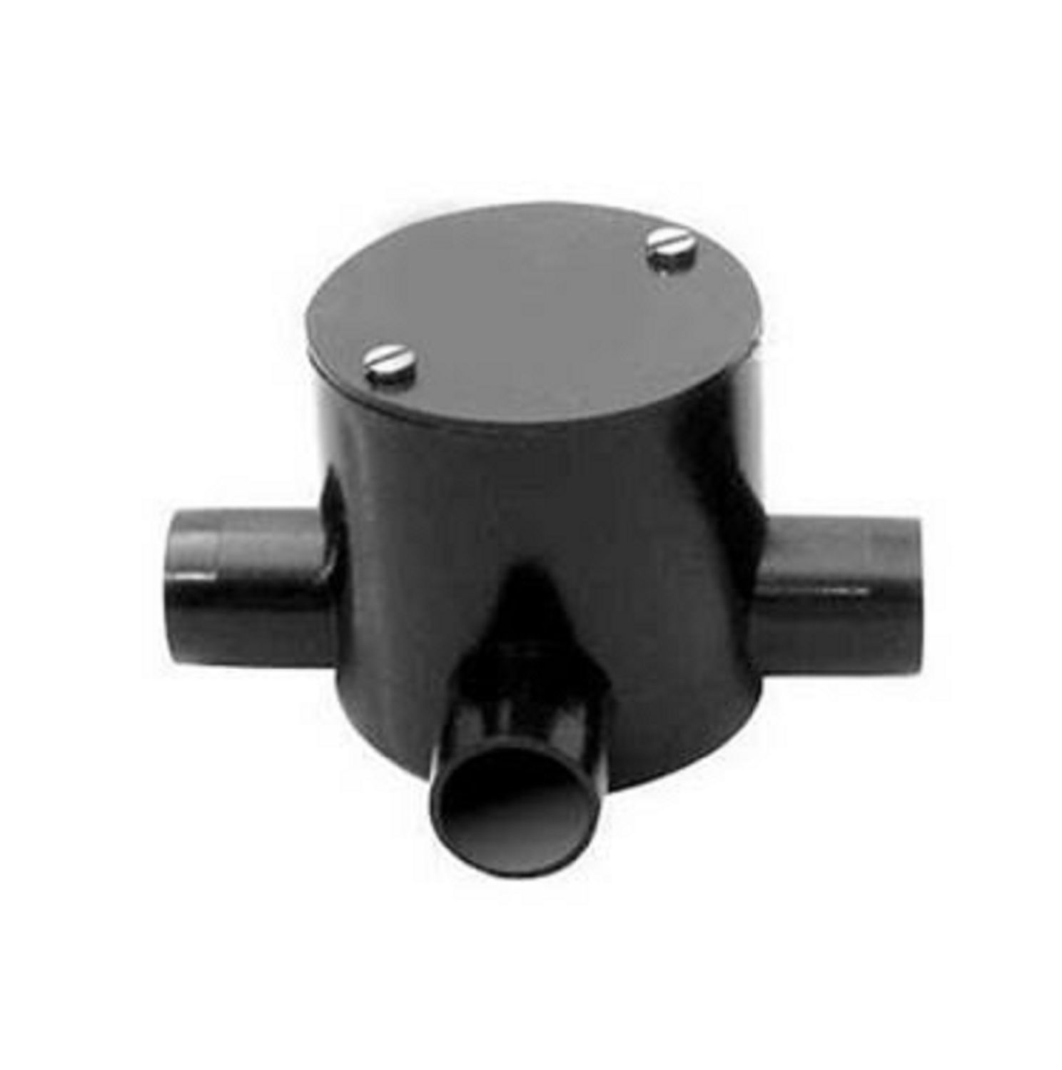 25 MM Polycab Three-Way Deep Junction Box MMS Black And Heavy Duty