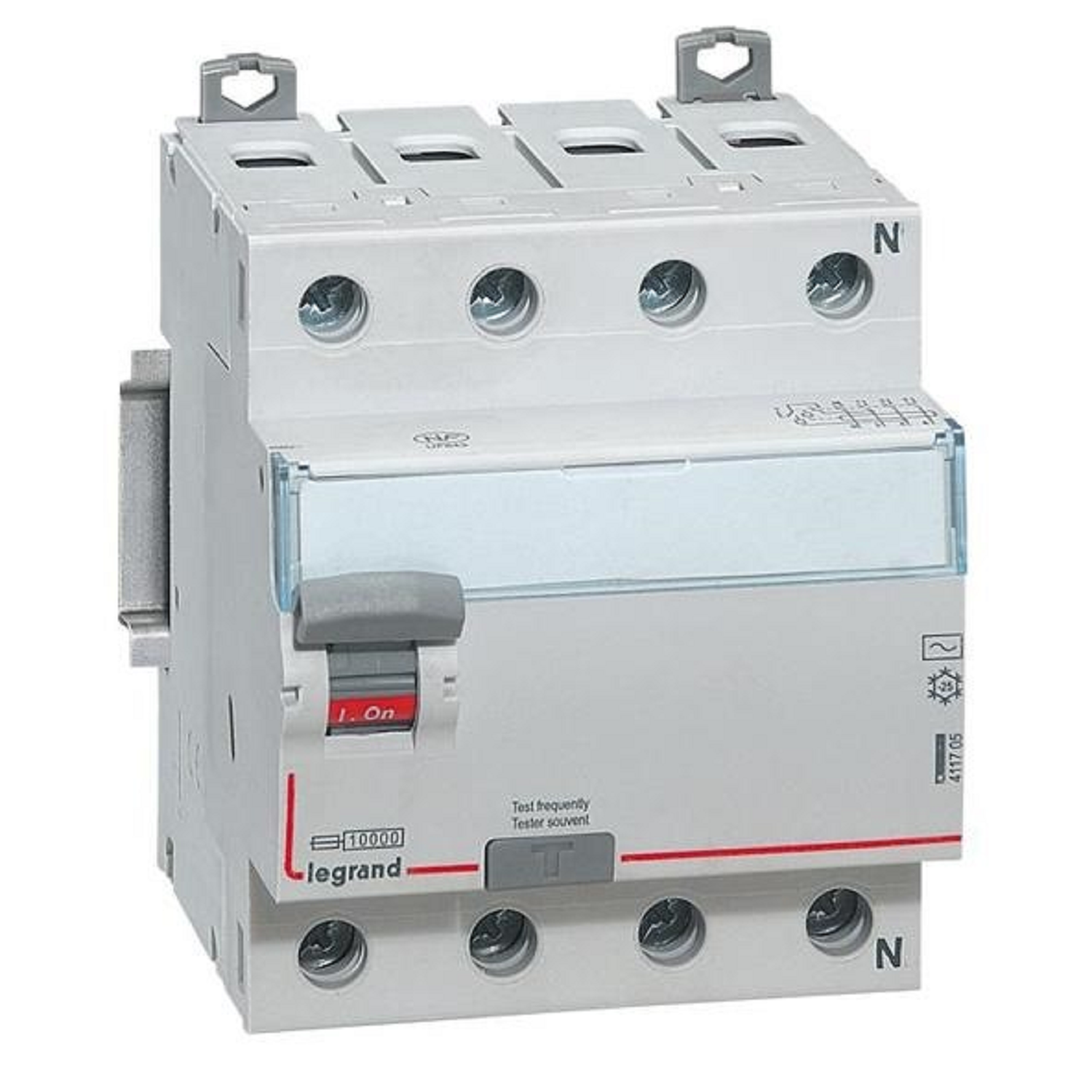 Legrand (10K) 63 Ampere 100mA, 4-Pole (FP) Polycarbonate RCCB