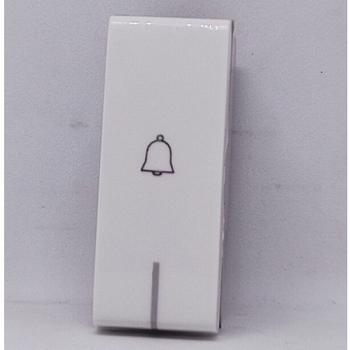 6A, Bell Push Switch ,1Module , L&T ORIS - White