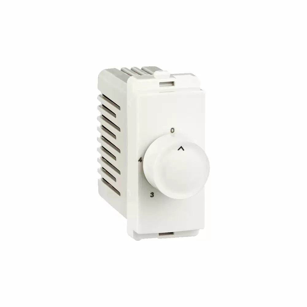 Schneider Livia 100W ,4 Step Fan regulator , 1 Module - white