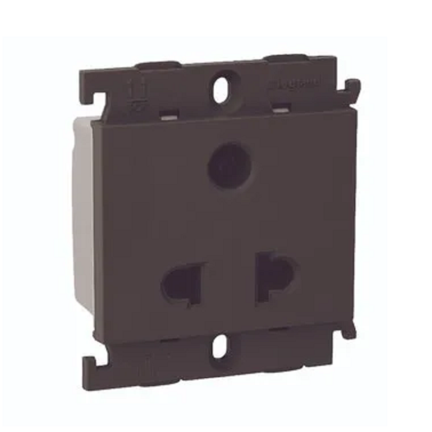 Schneider Livia 10 Amp , 2 in 1 Socket with Shutter, 2 Module - Pebble Grey