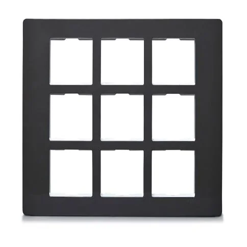 18 M Grid With 18 M Cover Plate - Coke Grey (Schneider Opale)