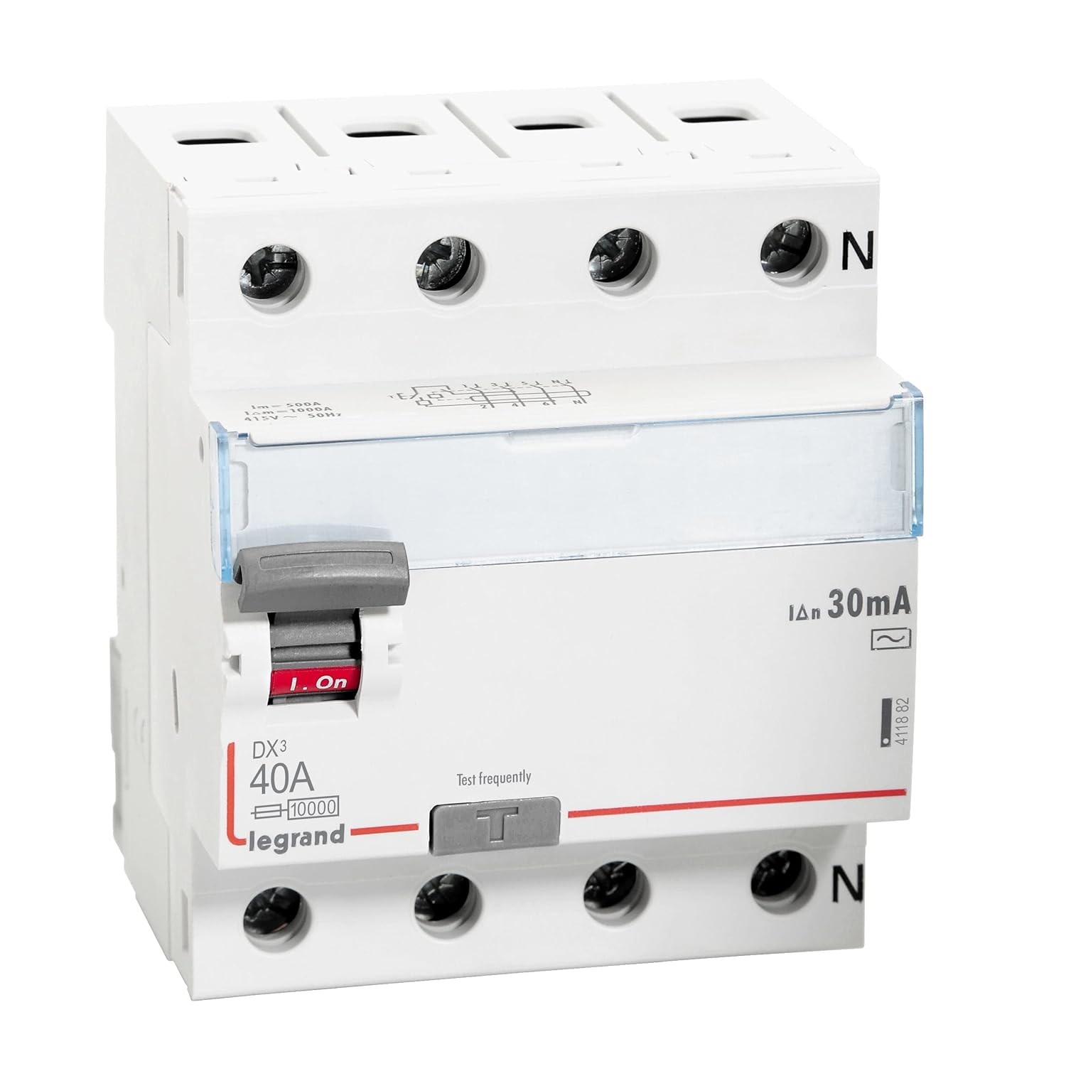 Legrand (10K) 40 Ampere 30mA, 4-Pole (FP) Polycarbonate RCCB