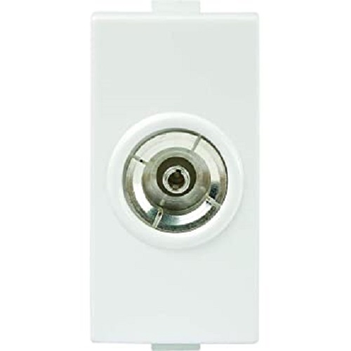 TV Socket Outlet, 1Module, Anchor Europa - white