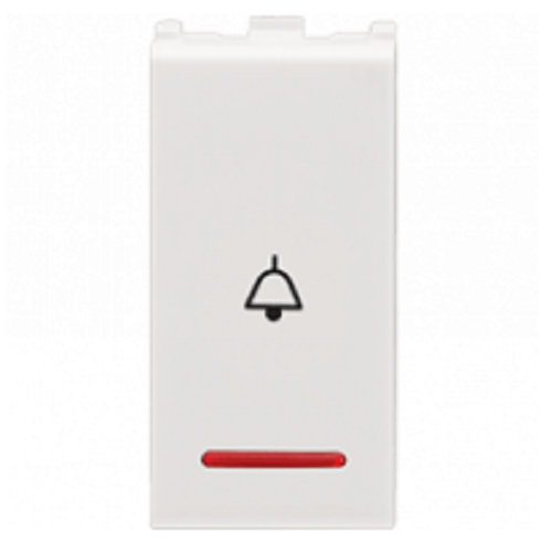 10A, Bell Push Switch, 1Module, Anchor Europa - white