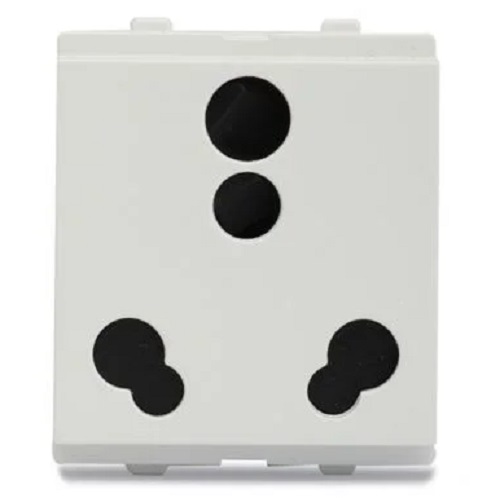 Schneider 16 Amp, Twin Socket, 2 Module , Schneide Opale - White