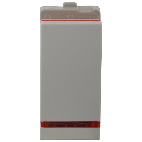 Schneider Opale 16 A, 1Way Switch with Indicator, 1 Module - White