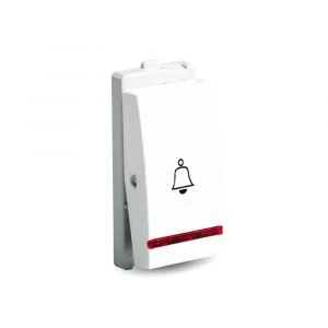 Schneider Opale 6 Amp, Bell Push Switch ,1 Module - White
